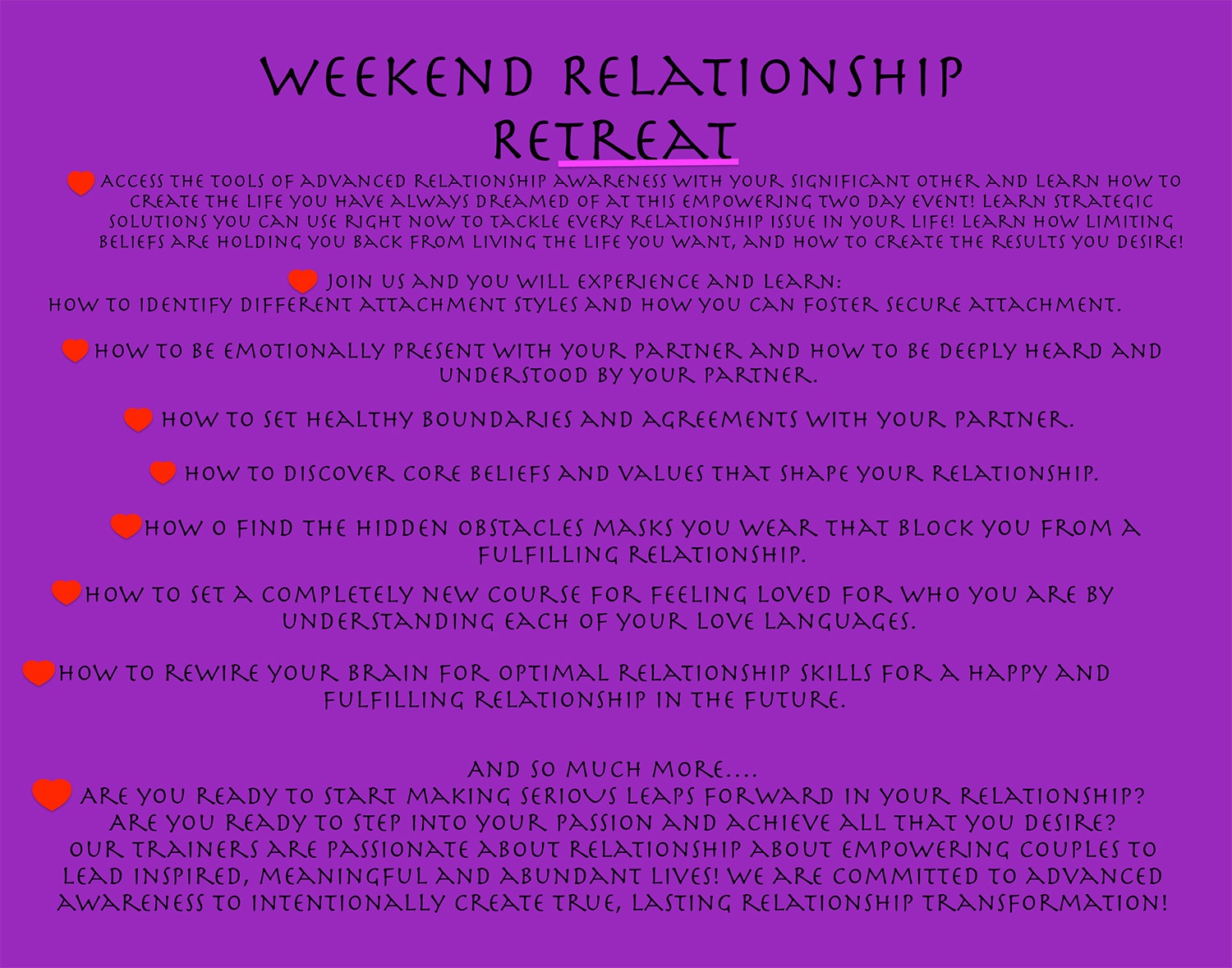 Weekend Relationship Retreat