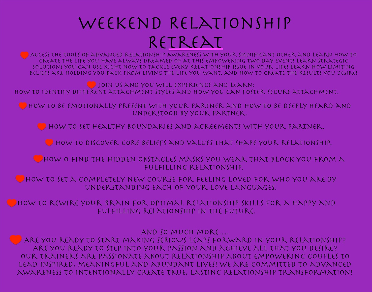 Weekend Relationship Retreat