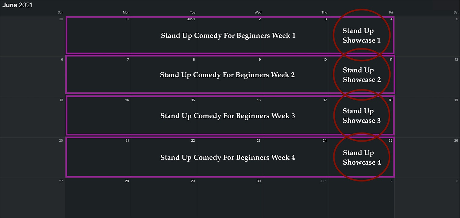 Stand Up Month Calendar