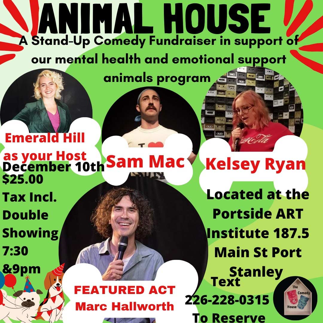 poster for standup comedy on december 10 2021 at 7:30pm