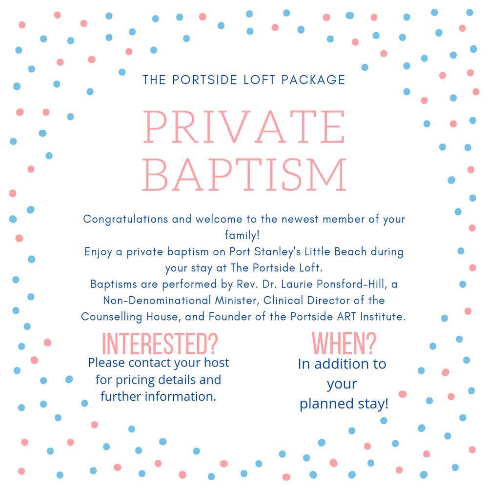 Portside Loft Private Baptism Package