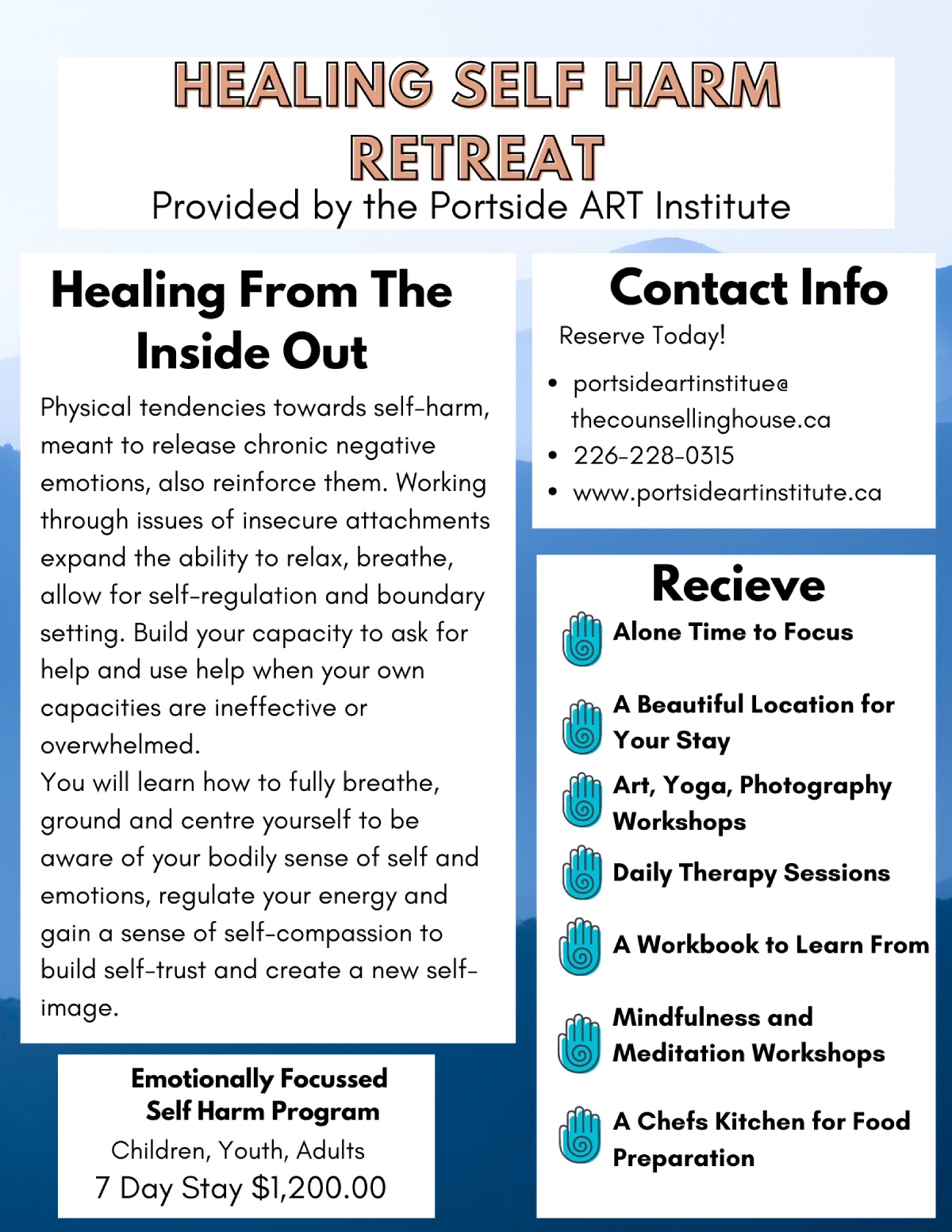 Portside Institute Self-harm Retreat