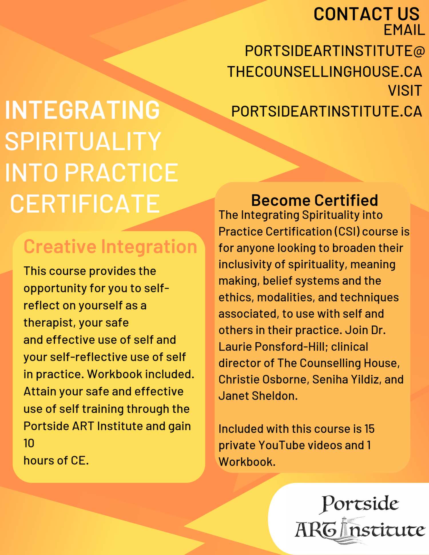 poster for integrating spirituality